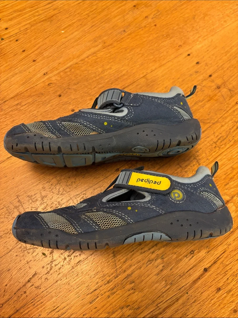 pediped Navy and Yellow Water Shoes
